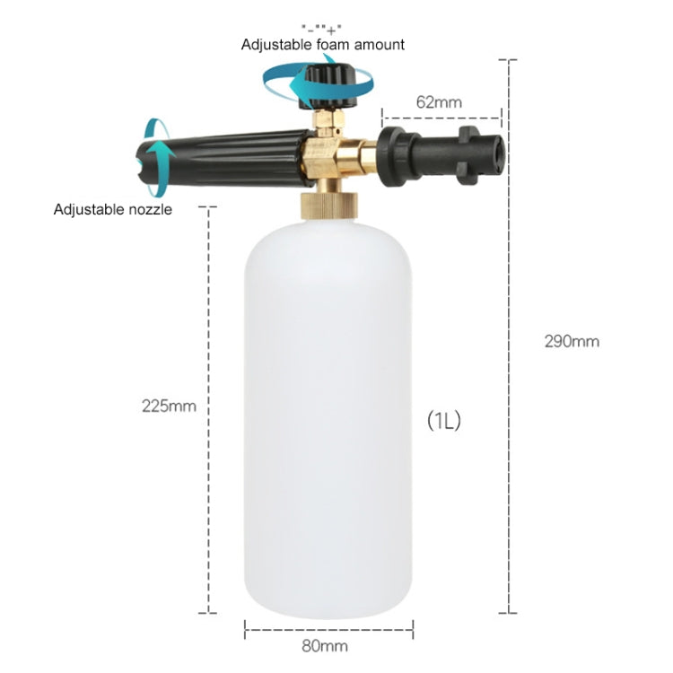 High Pressure Car Wash Foam Gun Soap Foamer Generator Water Sprayer Gun, Outer Wire: 22 x 1.5, Inner Hole: 15 - Car Washer & Accessories by buy2fix | Online Shopping UK | buy2fix