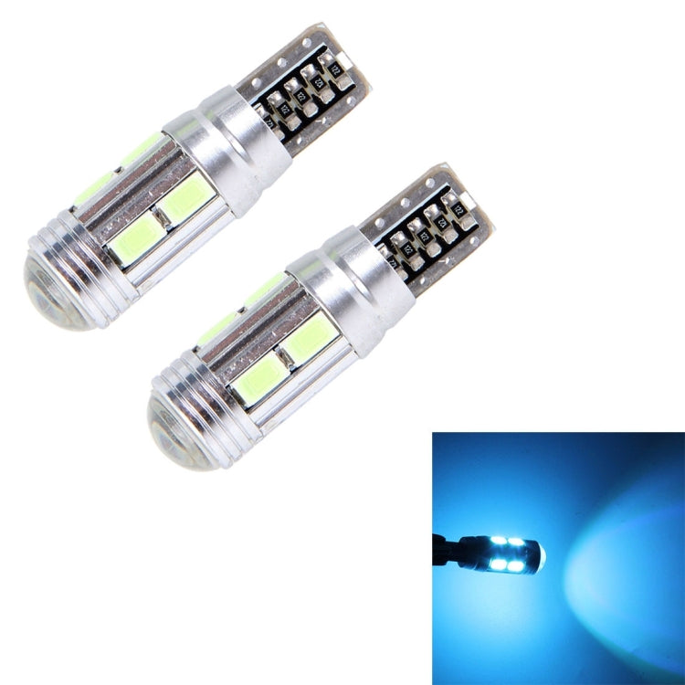 2PCS T10 6W Ice Blue Light 10 SMD 5630 LED Error-Free Canbus Car Clearance Lights Lamp, DC 12V - Clearance Lights by buy2fix | Online Shopping UK | buy2fix