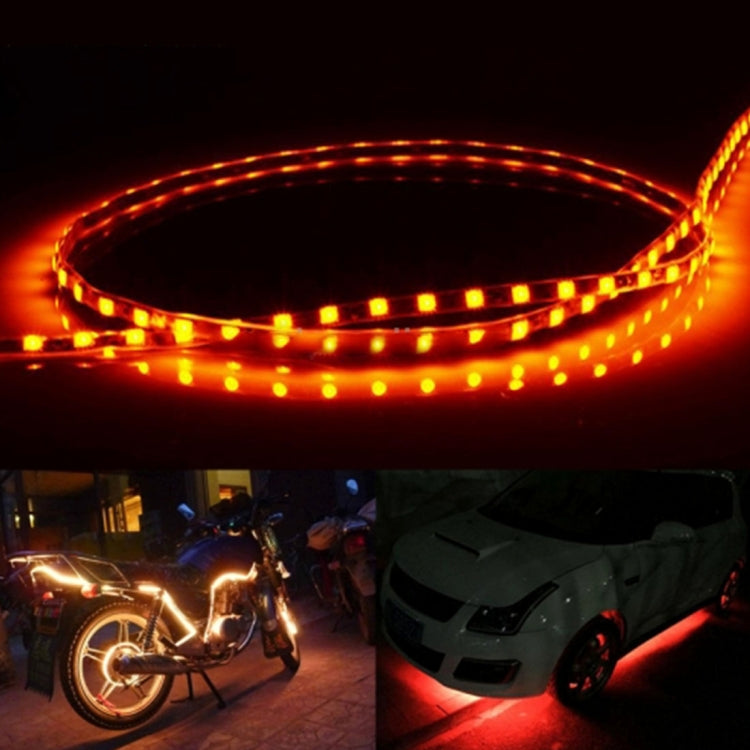 5 PCS 45 LED 3528 SMD Waterproof Flexible Car Strip Light for Car Decoration, DC 12V, Length: 90cm(Yellow Light) - Decorative Lights by buy2fix | Online Shopping UK | buy2fix