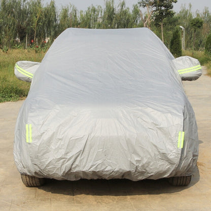 Oxford Cloth Anti-Dust Waterproof Sunproof Flame Retardant Breathable Indoor Outdoor Full Car Cover Sun UV Snow Dust Resistant Protection SUV Car Cover with Warning Strips, Fits Cars up to 5.1m(199 inch) in Length - PE Material by buy2fix | Online Shopping UK | buy2fix