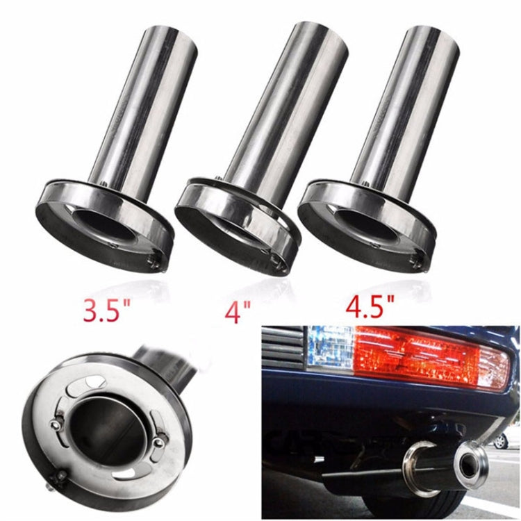 4.5 inch Universal Car 304 Stainless Steel Exhaust Pipe Muffler Adjustable Tail Muffler Tip - In Car by buy2fix | Online Shopping UK | buy2fix