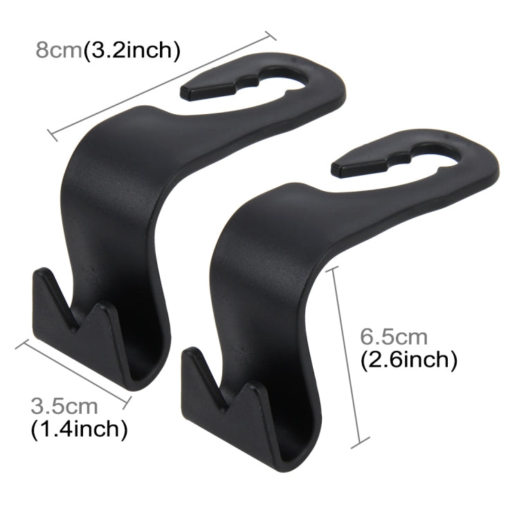 2 PCS Car Seat Back Trunk Bag Hanger Holder Auto Headrest Luggage Hook - Auto Fastener & Clips by 3R | Online Shopping UK | buy2fix
