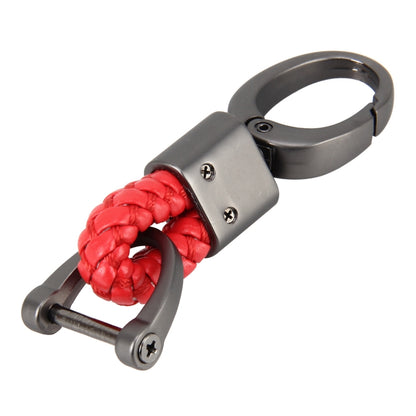 Weaving Band Metal Car Key Ring Braided Belt Key Chain(Red) - Key Rings by buy2fix | Online Shopping UK | buy2fix