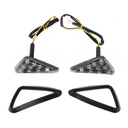 2 PCS Triangle Shape DC 12V Motorcycle 9-LED Yellow Light Turn Signal Indicator Blinker Light - Turn Signal by buy2fix | Online Shopping UK | buy2fix