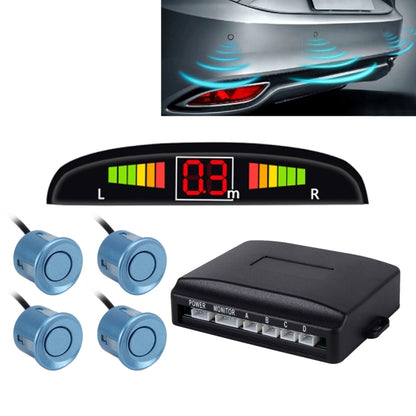 Car Buzzer Reverse Backup Radar System - Premium Quality 4 Parking Sensors Car Reverse Backup Radar System with LCD Display(Blue) - In Car by buy2fix | Online Shopping UK | buy2fix