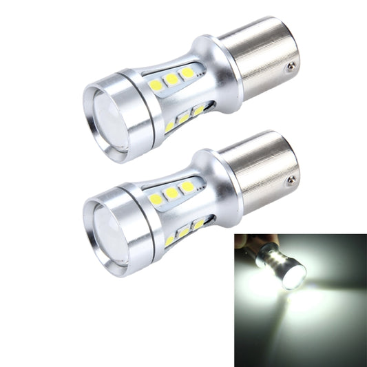 2 PCS 1156/BA15S 10W 1000LM 6500K 18 SMD-3030 LED Car Brake Lights Turn Light, DC 12V(White Light) - Brake Lights by buy2fix | Online Shopping UK | buy2fix