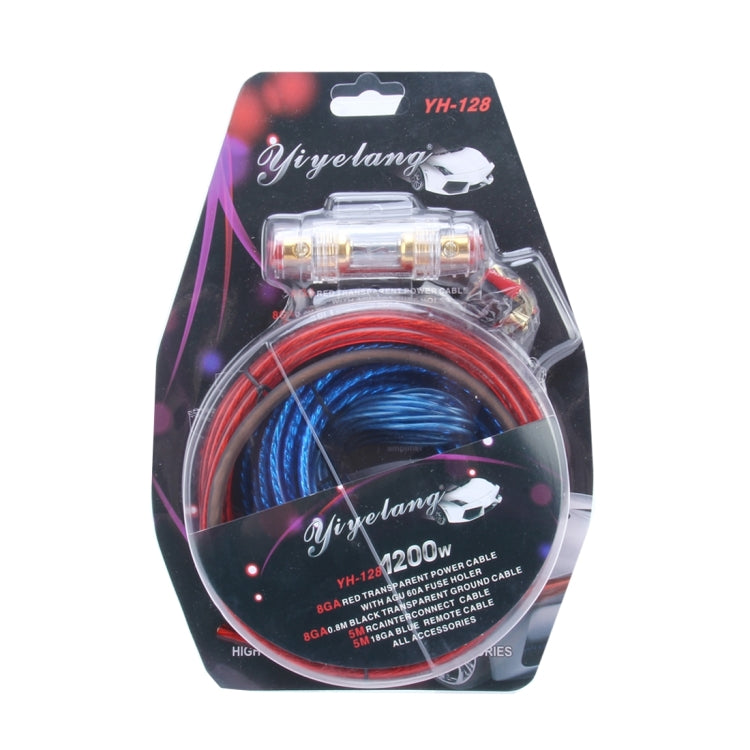 YH-128 1200W Car Amplifier Audio Power Cable Subwoofer Wiring Installation Kit with High Performance RCA Interconnect - In Car by buy2fix | Online Shopping UK | buy2fix