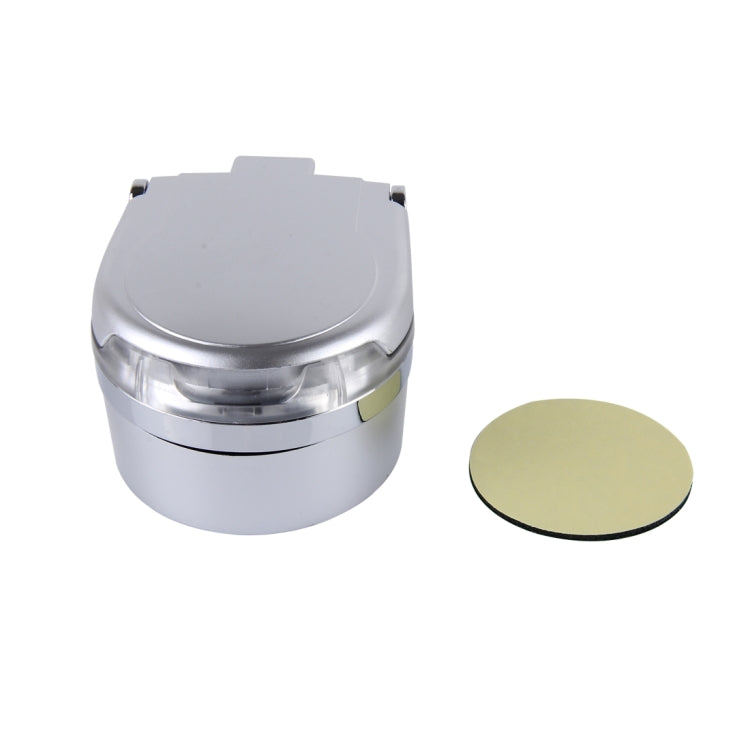 SHUNWEI SD-1201 Mini Portable Car Ashtray Blue LED Light for Dashboard Cigar Cigarette(Silver) - Ashtrays by buy2fix | Online Shopping UK | buy2fix