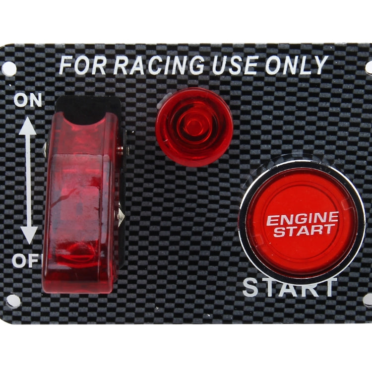 Auto Racing Switch Cover Toggle Switch 12V 20A Panels Red Racing Ignition Switch Panel Engine Start Multi-function Automatic Ignition Switch for Racing Cars - In Car by buy2fix | Online Shopping UK | buy2fix