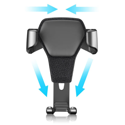 Litchi Texture Gravity Car Mount Phone Holder (Black) - Car Holders by buy2fix | Online Shopping UK | buy2fix