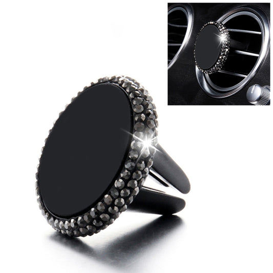 Car Diamond Magnetic Air Outlet Mobile Phone Holder(Black) - Car Holders by buy2fix | Online Shopping UK | buy2fix