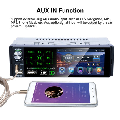 P5130 HD 1 Din 4.1 inch Car Radio Receiver MP5 Player, Support FM & AM & Bluetooth & TF Card, with Steering Wheel Remote Control - Car MP3 & MP4 & MP5 by buy2fix | Online Shopping UK | buy2fix