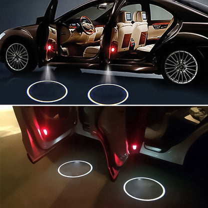 2 PCS LED Ghost Shadow Light, Car Door LED Laser Welcome Decorative Light, Display Logo for Volkswagen Car Brand(Red) - Door Lights by buy2fix | Online Shopping UK | buy2fix