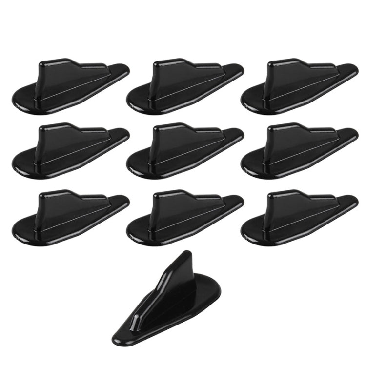 10 PCS Universal Car Black Shark Fin Diffuser Vortex Generator Roof Spoiler - Decorative Sticker by buy2fix | Online Shopping UK | buy2fix