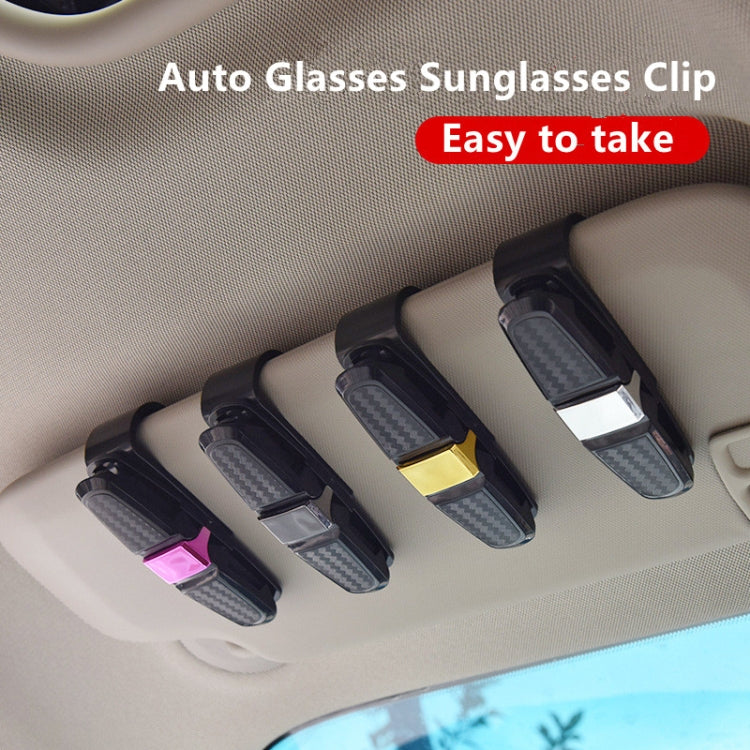 Vehicle Mounted Glasses Clip Car Eyeglass Bill Holder, Blister Package (Gold) - Sunglasses & Glasses Clips by buy2fix | Online Shopping UK | buy2fix