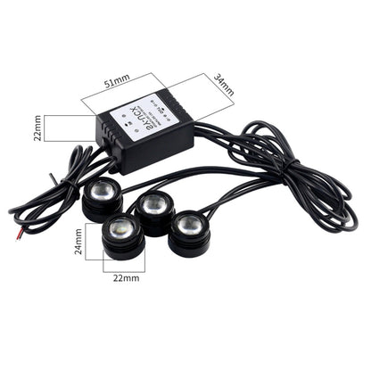 4x1.5W Car LED Reversing Light with Wireless Remote Control - In Car by buy2fix | Online Shopping UK | buy2fix