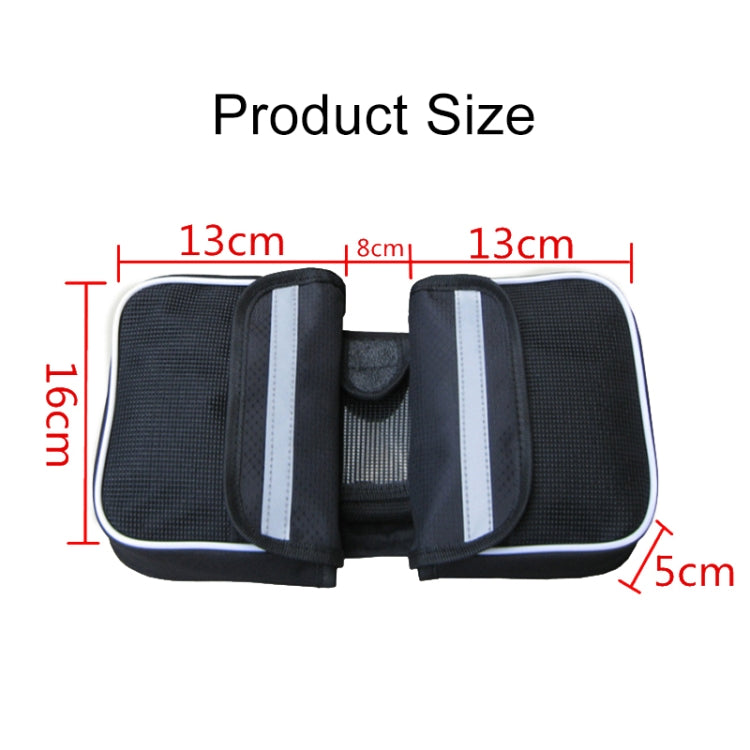 Bicycle Phone Bags Mountain Road Bike Front Head Bag Saddle Bag (Black) - Bicycle Bags by buy2fix | Online Shopping UK | buy2fix