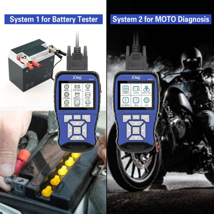 JDiag M100 Motorcycles 2 in1 OBD Scanner Battery Tester, Simplified Version - In Car by buy2fix | Online Shopping UK | buy2fix