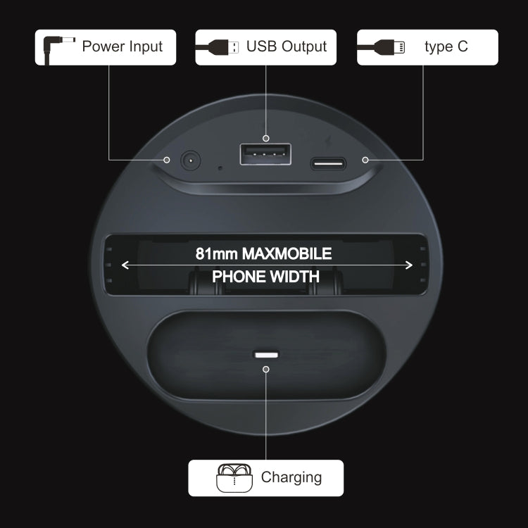 X13A 4 in 1 Car QI Standard Charging Cup Wireless Fast Charger - In Car by buy2fix | Online Shopping UK | buy2fix