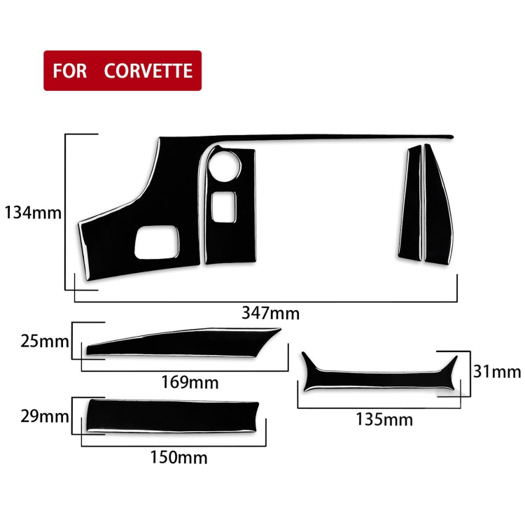For Chevrolet Corvette C7 2014-2019 Car Central Control Decorative Sticker, Left Drive - In Car by buy2fix | Online Shopping UK | buy2fix