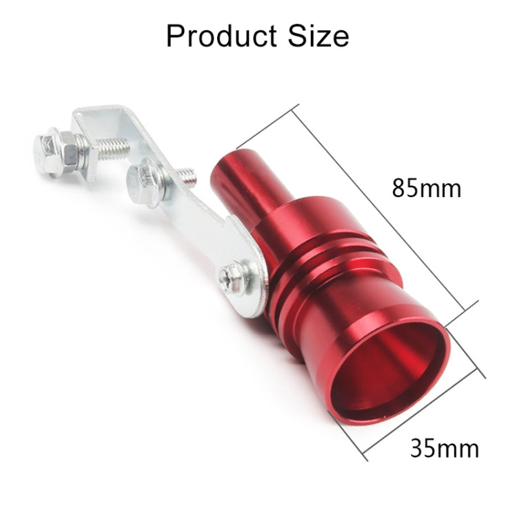 Universal Aluminum Turbo Sound Exhaust Muffler Pipe Whistle Car / Motorcycle Simulator Whistler, Size: XL, Outside Diameter: 35mm(Red) - In Car by buy2fix | Online Shopping UK | buy2fix