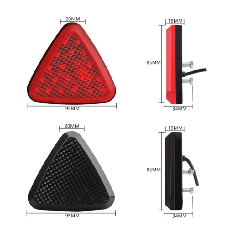 Bicycle / Mountain Bike X Style Triangle Pilot Light LED Tail Light (Black) - Taillights by buy2fix | Online Shopping UK | buy2fix