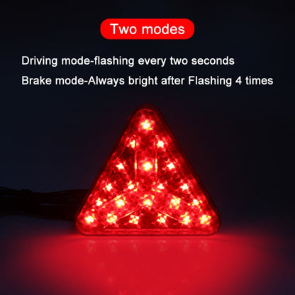 Bicycle / Mountain Bike Y Style Triangle Pilot Light LED Tail Light (Black) - Taillights by buy2fix | Online Shopping UK | buy2fix