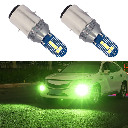 1 Pair BA20D DC12V 7.8W Car LED Fog Light (Lime Green) - In Car by buy2fix | Online Shopping UK | buy2fix