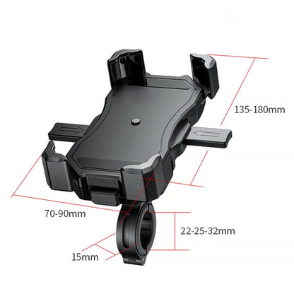 Motorcycle / Bicycle Semi-automatic Contraction Fixing Bracket Phone Holder -  by buy2fix | Online Shopping UK | buy2fix