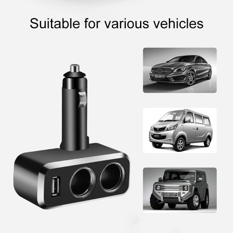 SHUNWEI SD-1909 80W 0.8A Car 2 in 1 USB Charger 90 Degree Free Rotation Cigarette Lighter (White) -  by SHUNWEI | Online Shopping UK | buy2fix