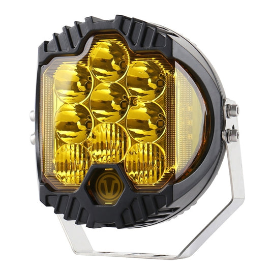 OL-1950Y 7 inch DC12V-30V 8000LM 6500K 90W Car LED Light on Three Sides Headlight for Jeep Wrangler (Gold Light) - In Car by buy2fix | Online Shopping UK | buy2fix