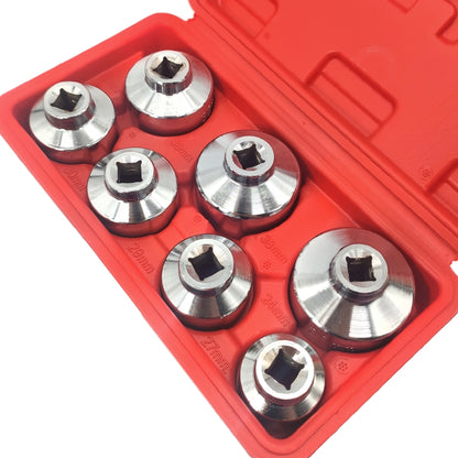 ZK-077 7 in 1 Car Cartridge Housing Oil Filter Cap Wrench Socket Set Tool Kit - Engine Repair Tools by buy2fix | Online Shopping UK | buy2fix