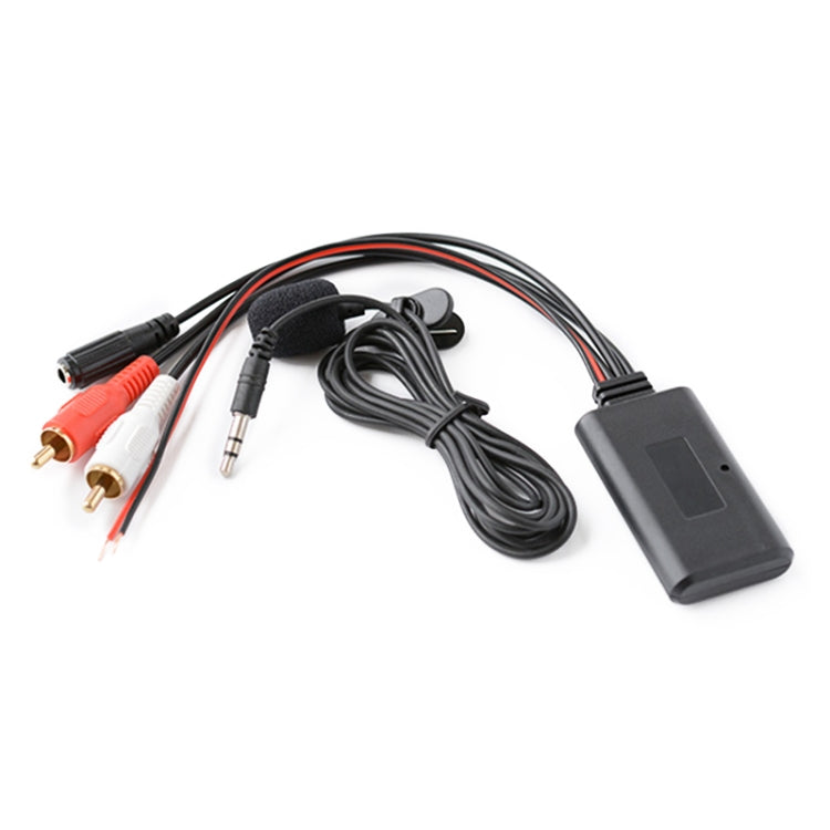 Car 2RCA Lotus Male Head AUX Music + MIC Bluetooth Phone Cable, Cable Length: 1.5m - In Car by buy2fix | Online Shopping UK | buy2fix