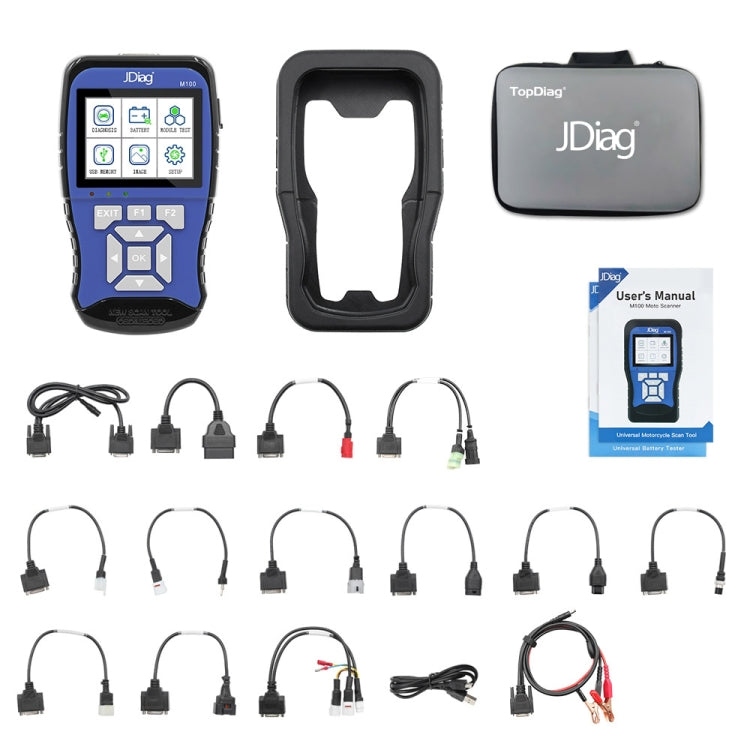 JDiag M100 Motorcycles 2 in1 OBD Scanner Battery Tester - In Car by buy2fix | Online Shopping UK | buy2fix