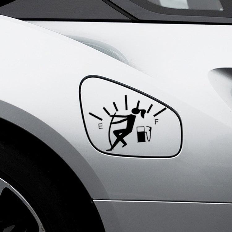 10 PCS Female Pull Fuel Tank Pointer To Full Hellaflush Reflective Vinyl Car Sticker (White) - In Car by buy2fix | Online Shopping UK | buy2fix
