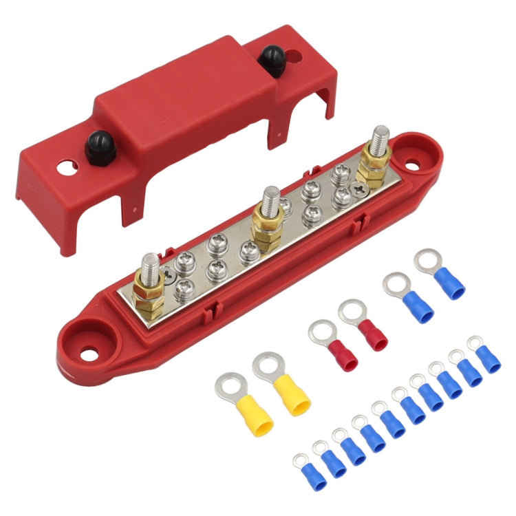 1 Pair 48V 150A M6 Power Distribution Terminal Block Battery Bus Bar Set with Terminal Block - In Car by buy2fix | Online Shopping UK | buy2fix