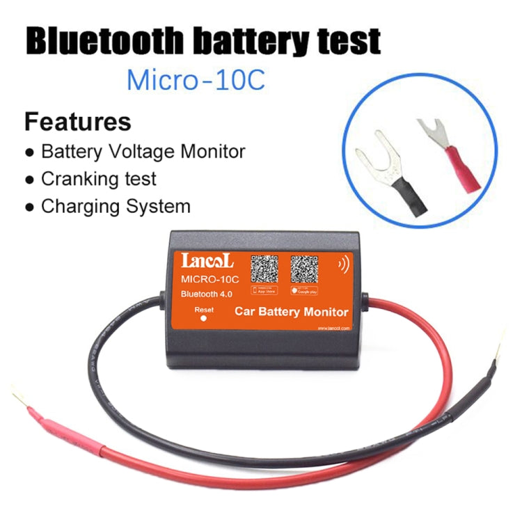 MICRO-10C 12V Bluetooth 4.0 Car Battery Tester - In Car by buy2fix | Online Shopping UK | buy2fix