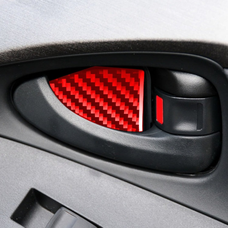 Car Carbon Fiber Inside Door Bowl Decorative Sticker for Toyota RAV4 2006-2013, Left and Right Drive (Red) - In Car by buy2fix | Online Shopping UK | buy2fix