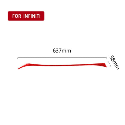 Car Carbon Fiber Dashboard Right Side Decorative Sticker for Infiniti Q50 2014-2020, Left Drive(Red) - In Car by buy2fix | Online Shopping UK | buy2fix