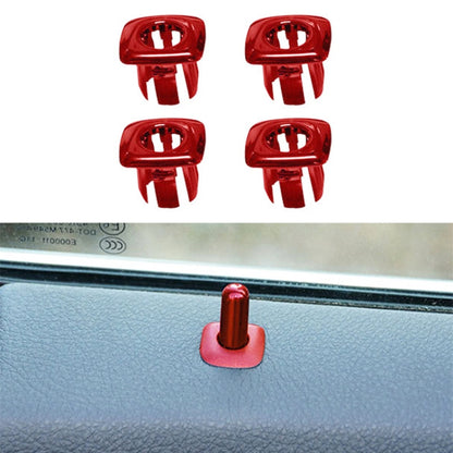 For BMW 5 Series 2011-2017 4 in 1 Car Interior Door Window Trim Panel Locking Knob Button Cover 5142 9171 769 (Red) - In Car by buy2fix | Online Shopping UK | buy2fix