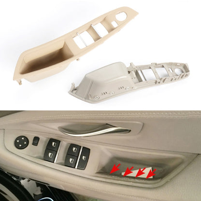 For BMW F10 2011-2017 Right Driving Car Door Window Lift Switch Trim Panel (Beige White) - In Car by buy2fix | Online Shopping UK | buy2fix