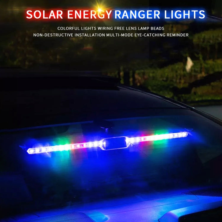 Car Warning Anti-collision Rear-end Flashing Lights Solar LED Decorative Lights - In Car by buy2fix | Online Shopping UK | buy2fix