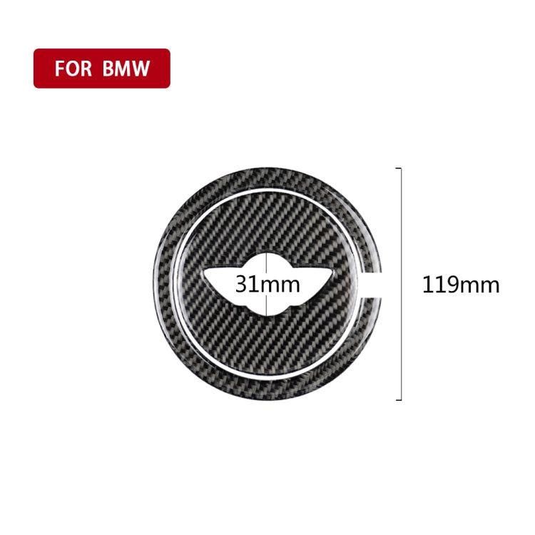 2 PCS Car Steering Wheel R Chassis Carbon Fiber Decorative Sticker for BMW MINI R55 / R56 / Countryman R60 / Paceman R61 -  by buy2fix | Online Shopping UK | buy2fix