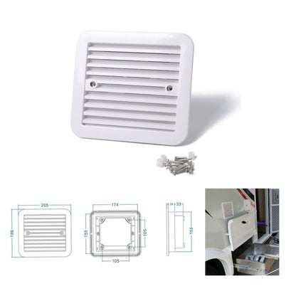 12V White Air Vent with Fan RV Trailer Caravan Gale Side Air Ventilation(White) - In Car by buy2fix | Online Shopping UK | buy2fix