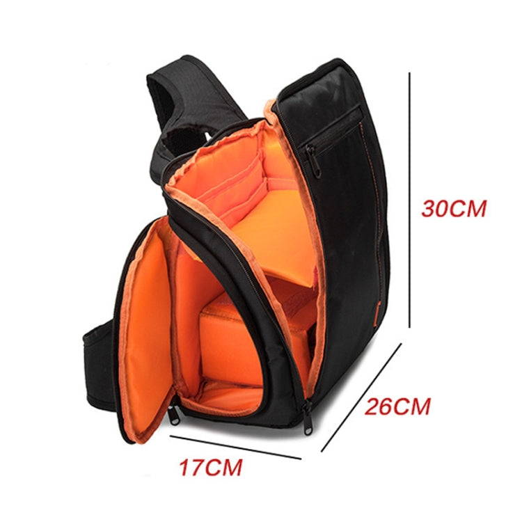 INDEPMAN DL-B011 Portable Scratch-proof Outdoor Sports Sling Shoulder Bag Chest Pack Micro Single Camera Bag Phone Bag for GoPro, SJCAM, Nikon, Canon, Xiaomi Xiaoyi YI, Apple, Samsung, Huawei, Size: 30 x 18 x 26 cm(Orange) - Strap Satchel by INDEPMAN | Online Shopping UK | buy2fix