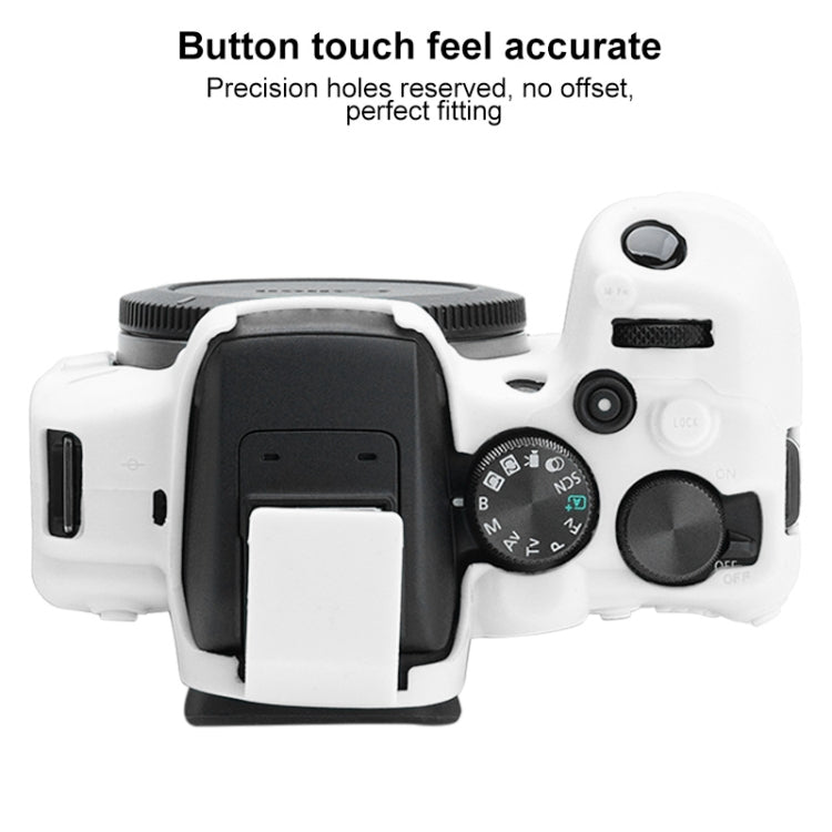 For Canon EOS R10 Soft Silicone Protective Case (White) - Camera Accessories by buy2fix | Online Shopping UK | buy2fix