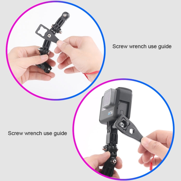 Cycling Helmet Adhesive Multi-Joint Arm Fixed Mount Set with J-Hook Buckle Mount & Adapter & Screw for DJI Osmo Action, GoPro HERO10 Black /9 Black / HERO8 Black /7 /6 /5 /5 Session /4 Session /4 /3+ /3 /2 /1, Xiaoyi and Other Action Cameras - DJI & GoPro Accessories by buy2fix | Online Shopping UK | buy2fix