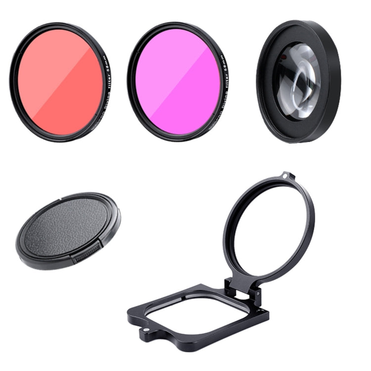 RUIGPRO for GoPro HERO8 58mm 16X Macro Lens + Red/Purple Diving Lens  Filter + Dive Housing Waterproof Case Kits with Filter Adapter Ring & Lens Cap - Lens Filter by RUIGPRO | Online Shopping UK | buy2fix