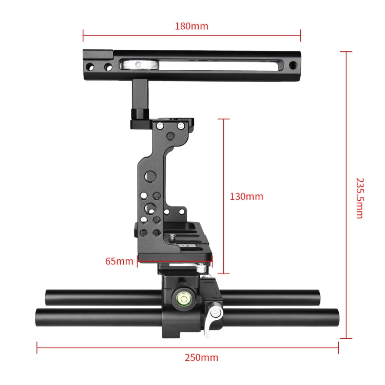 YELANGU C15 YLG0711A Video Camera Cage Stabilizer with Handle & Rail Rod for Nikon Z6 / Z7(Black) - Camera Accessories by YELANGU | Online Shopping UK | buy2fix