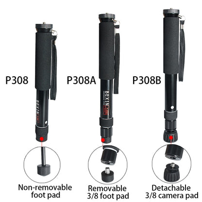 BEXIN P308A Portable Travel Outdoor DSLR Camera Aluminum Alloy Monopod Holder (Black) - Camera Accessories by BEXIN | Online Shopping UK | buy2fix